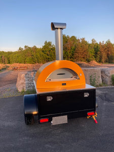 WOODSTONE OVENS ALFA 5 Moderno 4x6 - Gas Fired Pizza Oven Mobile Trailer