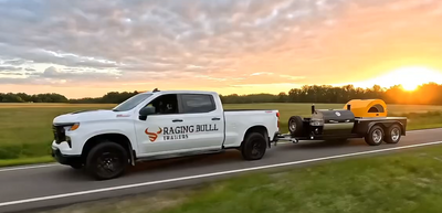 RAGING BULL Dual Wood Fired Pizza Oven and Pellet Smoker Mobile Trailer