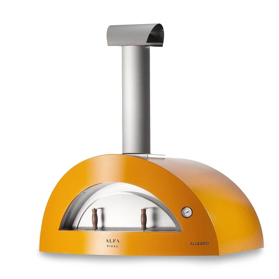 Great Outdoor Pizza Ovens yellow Alfa Allegro outdoor wood-fired pizza oven