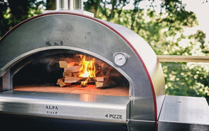 With its Made in Italy quality, the ALFA Pizze 4 outdoor pizza oven with optional stainless steel base from the Great Outdoor Pizza Ovens Company will last for years