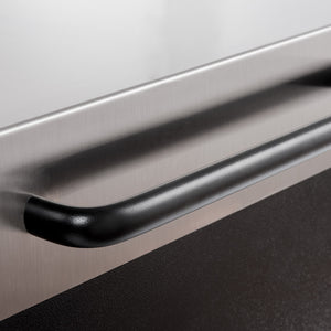 Quality handle all around on our stainless steel multi-functional base cart for your Great Outdoor Pizza Oven with plenty of space for food preparation